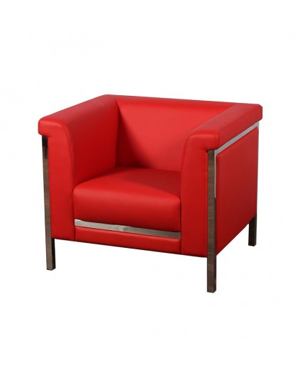 kreativ Kvinde håndjern SS-11 | Red Leather Square Back Tub Chair
